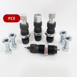 JOGO DE DIE 4 PEÇAS + 4 SHELL HOLDER TIPO H - COM SELO (PCE)